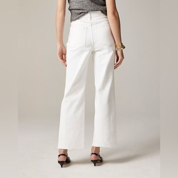 NWT J CREW Slim-wide jean in white size 35 - Picture 8 of 10